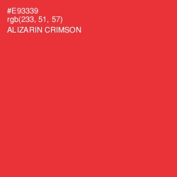 #E93339 - Alizarin Crimson Color Image